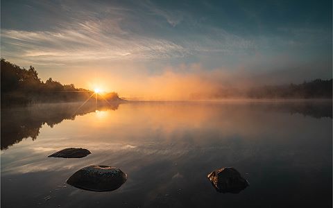 Sonnenaufgang am Zweedorfer See